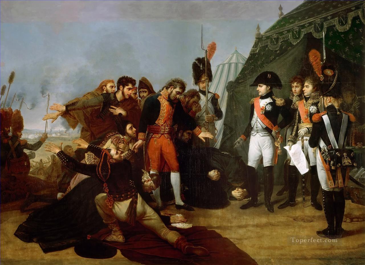 Napoleón acepta la rendición de Madrid 4 de diciembre de 1808 Antoine Jean Gros Guerra Militar Pintura al óleo